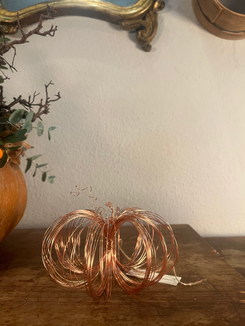 Zucche in fil di ferro con led