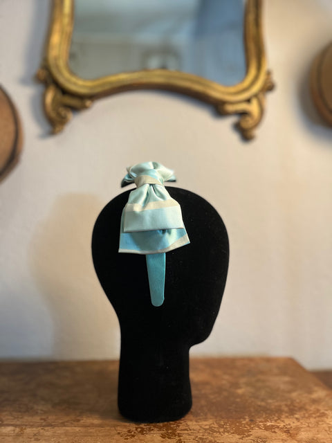 Cerchietto in raso con fiocchi
