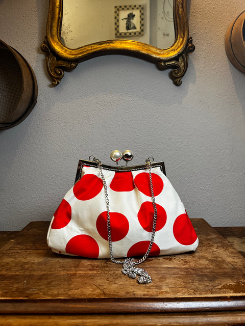 Borsa modello pasticcino bag in seta e stoffe d’arredo