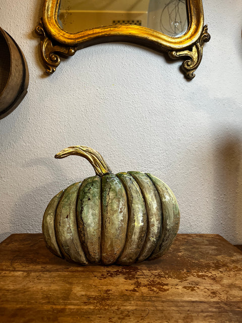 Zucche in legno dipinta a mano