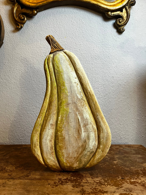 Zucche in legno dipinta a mano