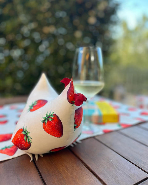 Stoffa con i fragoloni esclusiva