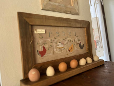 PORTAUOVO ricamato Fresh Eggs