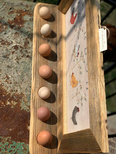PORTAUOVO ricamato Fresh Eggs