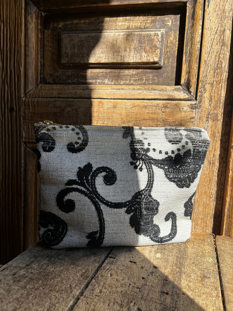 Borsa Anastasia broccato con manici bambù