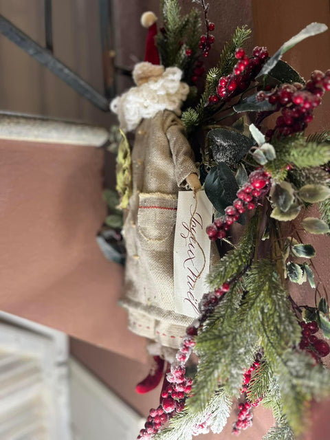 Babbo Natale linaccio lanato corda