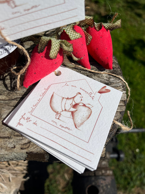 Cartellini per marmellate disegnati a mano