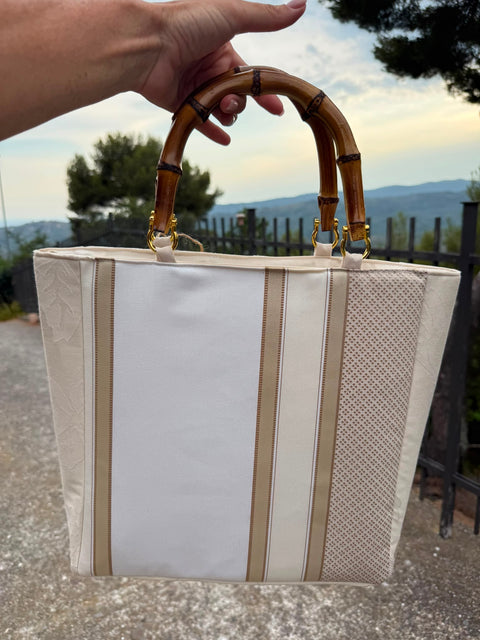 Borsa Anastasia in stoffa d'arredo - pezzo unico