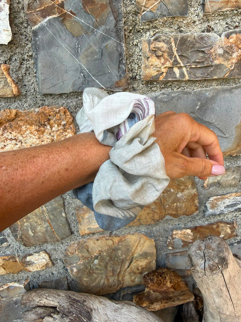 Scrunchie in stoffa d'arredo-pezzi unici.