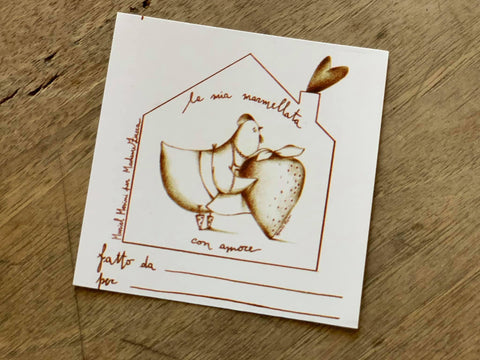 Cartellini per marmellate disegnati a mano