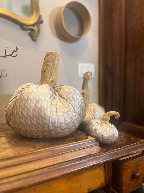 Zucche in tessuto d'arredo