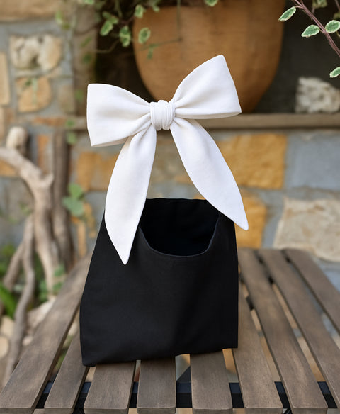 Borsa in lino fiocco