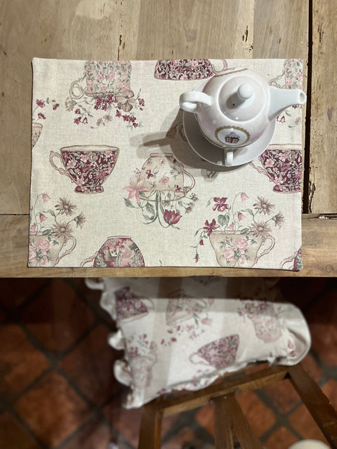 Coordinato con stoffa teiere
