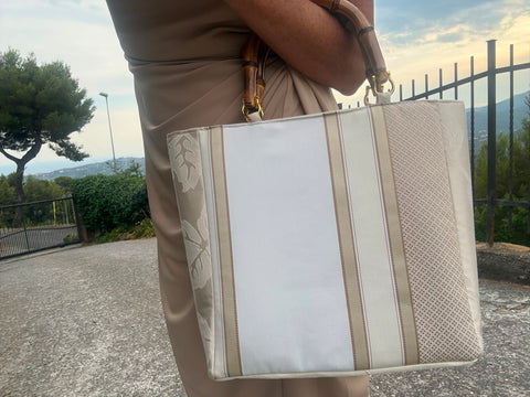 Borsa Anastasia in stoffa d'arredo - pezzo unico