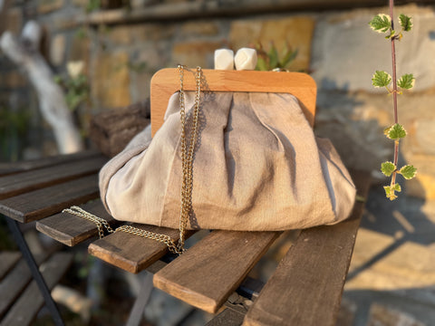 Borsa modello pasticcino bag in seta e stoffe d’arredo