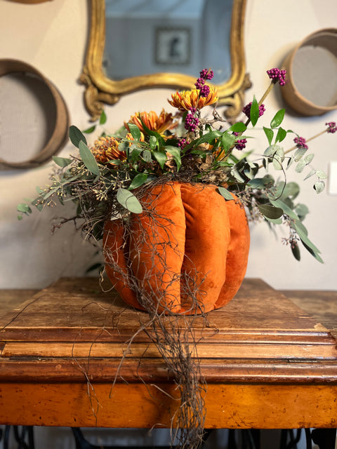 Zucca contenitore in velluto
