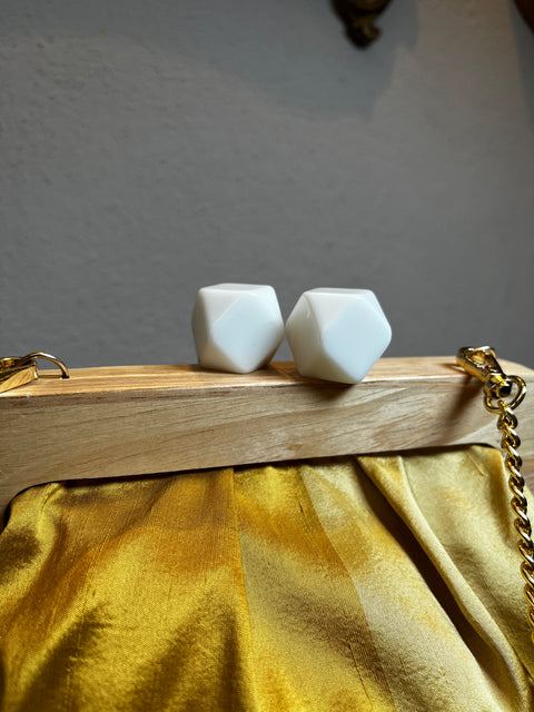 Borsa modello pasticcino bag in seta e stoffe d’arredo