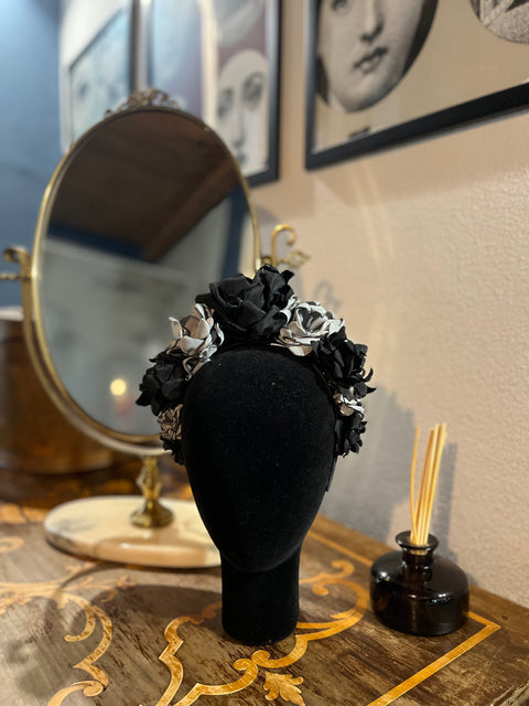 Cerchietto Halloween peonie