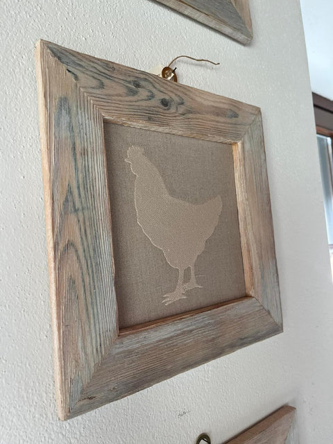 Ricami galline e gallo