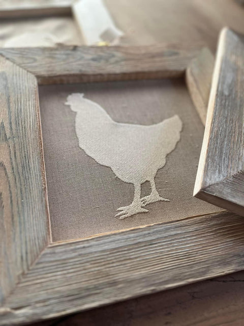 Ricami galline e gallo