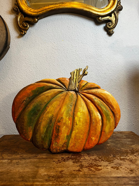Zucche in legno dipinta a mano