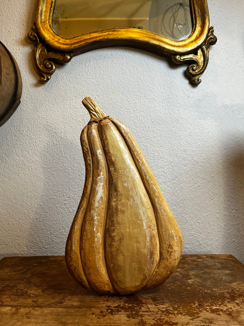 Zucche in legno dipinta a mano
