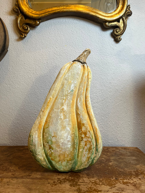Zucche in legno dipinta a mano