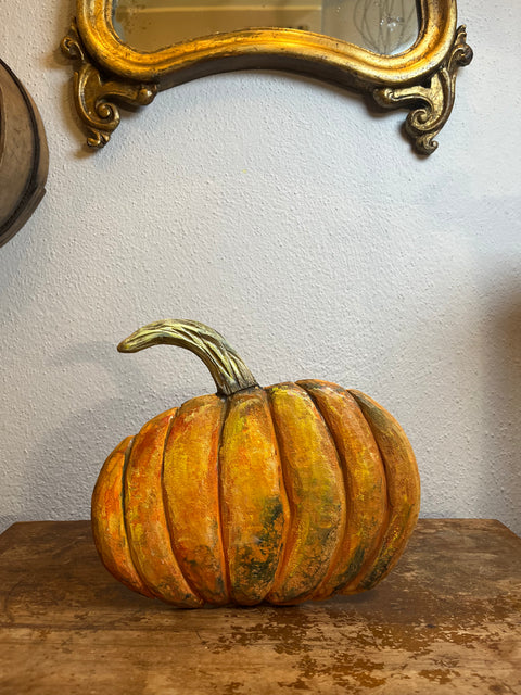 Zucche in legno dipinta a mano