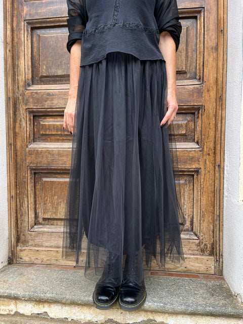 Gonna e Stola in tulle mano seta