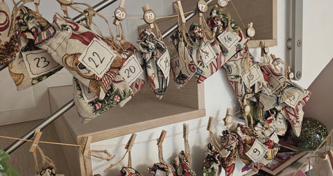 Calendario dell'avvento in gobelin