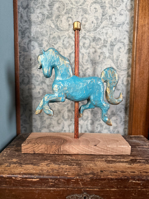 Cavallo da giostra in legno