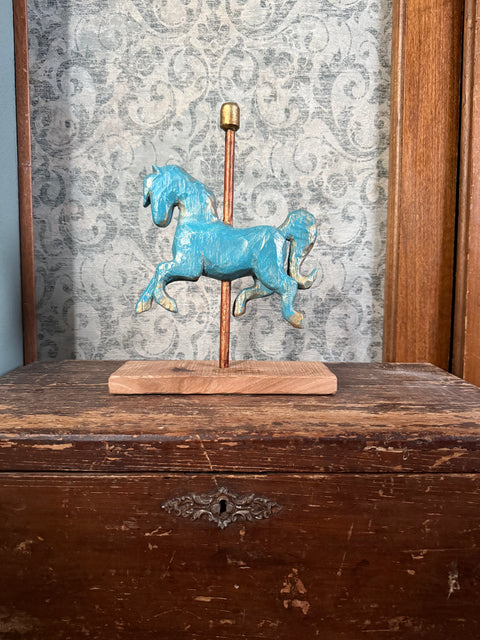 Cavallo da giostra in legno