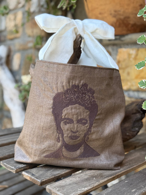 Borsa in lino fiocco