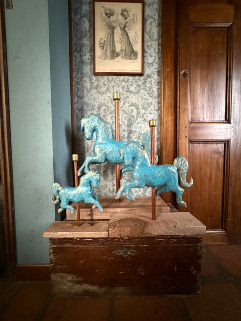 Cavallo da giostra in legno