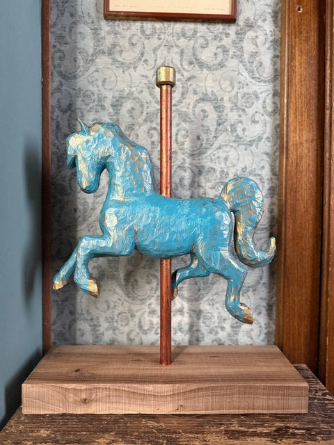 Cavallo da giostra in legno