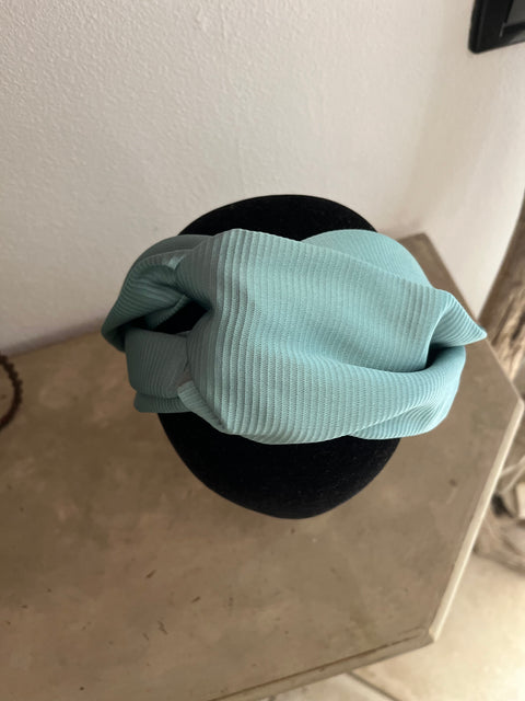 Fascia per capelli con stoffe d'arredo anni 60