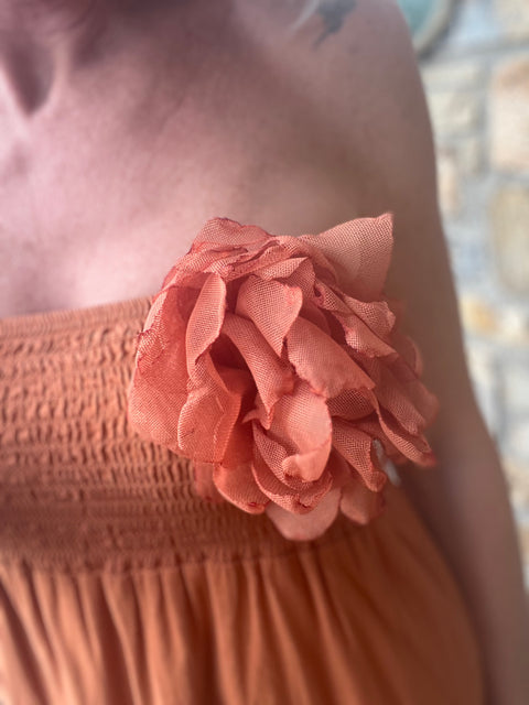 Coordinato peonia mattone