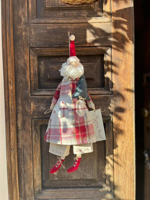 Babbo Natale tartan rosso