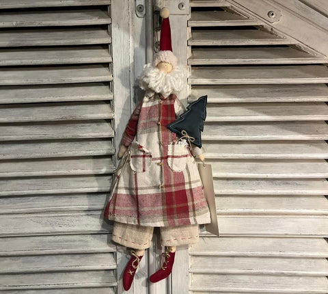 Babbo Natale tartan rosso