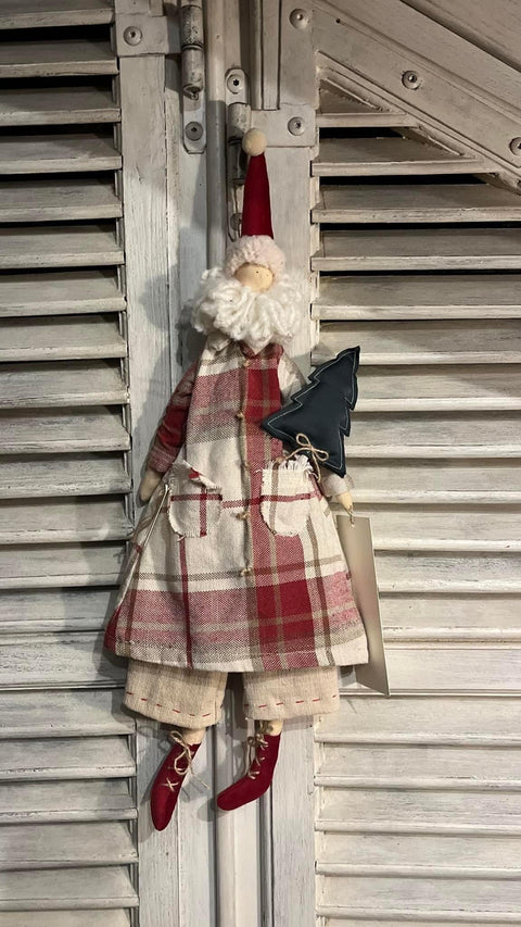 Babbo Natale tartan rosso