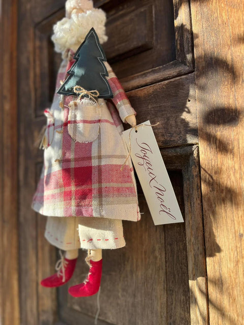 Babbo Natale tartan rosso