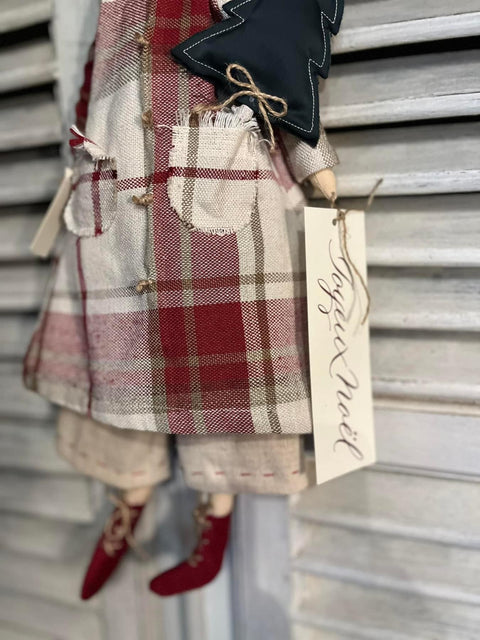 Babbo Natale tartan rosso