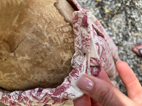 Outfit mare in toile de jouy rosso