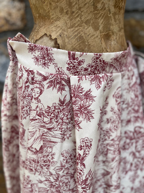 Outfit mare in toile de jouy rosso