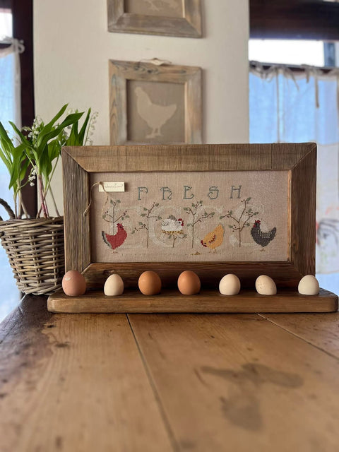PORTAUOVO ricamato Fresh Eggs