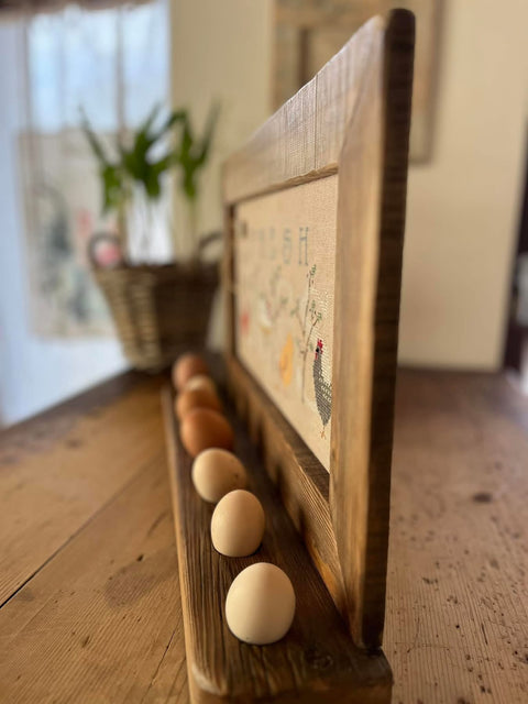 PORTAUOVO ricamato Fresh Eggs