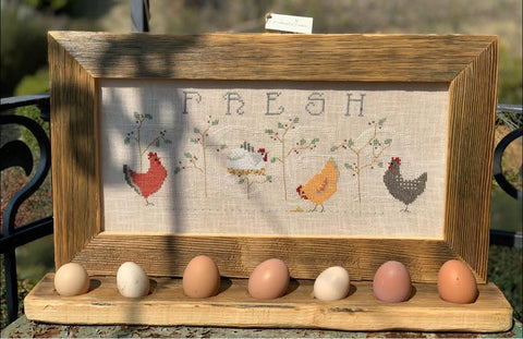 PORTAUOVO ricamato Fresh Eggs