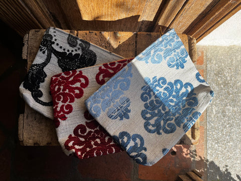 Borsa Anastasia broccato con manici bambù