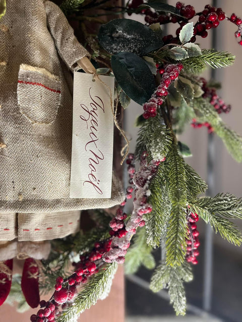 Babbo Natale linaccio lanato corda