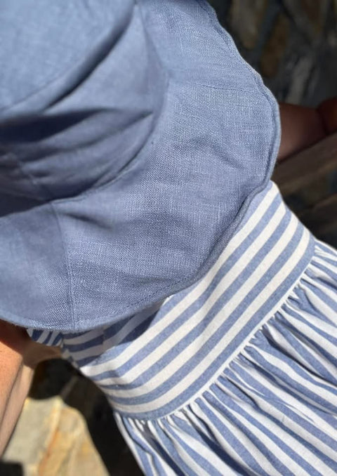 Coordinato cappello e borsa blu